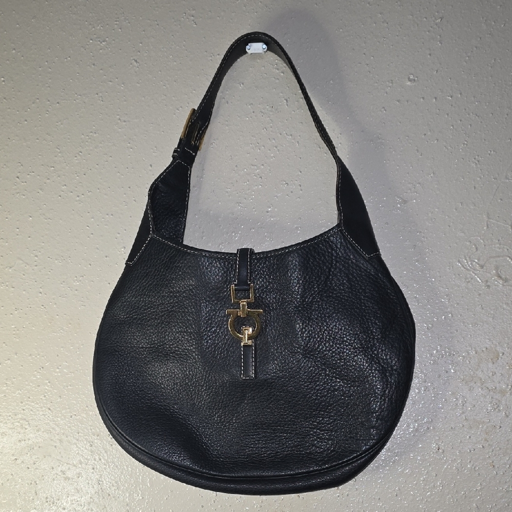 Black Leather Hobo Bag